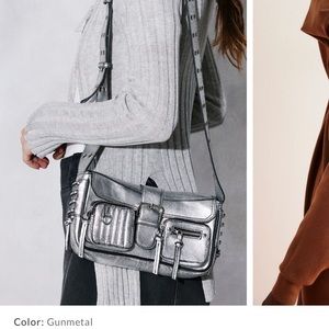 Free People High Speed Crossbody- metallic, like new